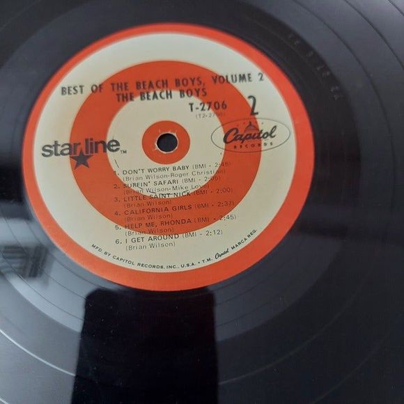 Beach Boys Vinyl LP BEST OF VOL 2 1967 Stereo Capitol Records Star Line DT 2706 - Picture 11 of 11